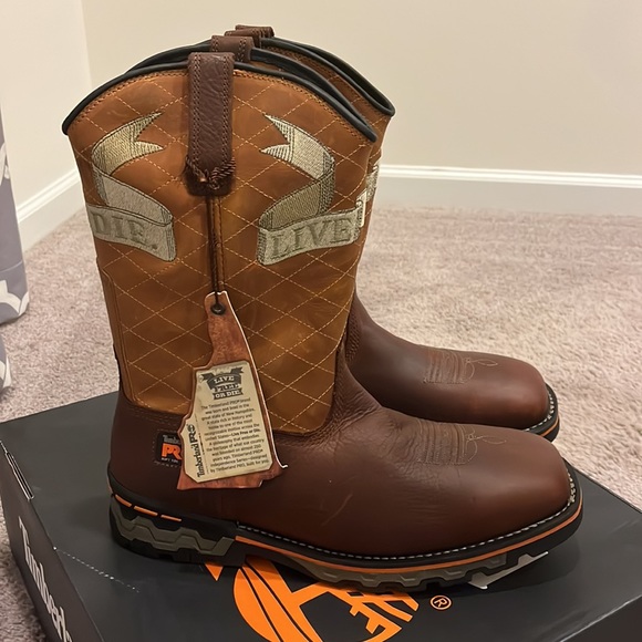 Timberland Pro AG Boss Independence Pull On Boots Live Free Or Die WIDE Mens 8 main image 14